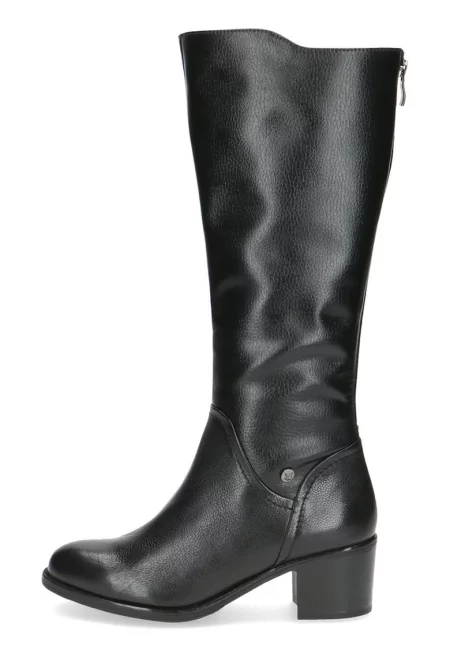 Ботуши до коляното с масивен ток - Черен