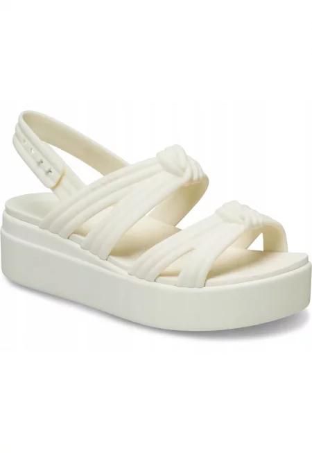 BROOKLYN KNOT LOW WEDGE SANDAL - Бежов