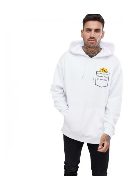 Бяла мъжка качулка - Sunshine