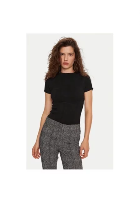 Дамска блуза -  304549281 - Вискоза/Полиамид - Черна - Черен