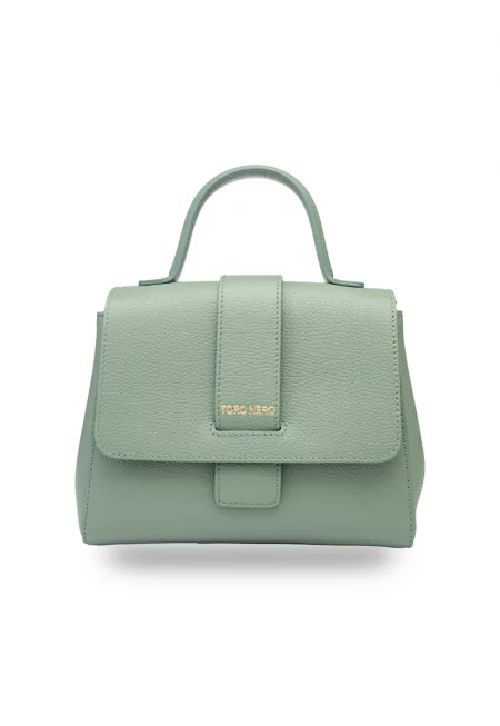 Дамска чанта от естествена кожа Ranya - Градински чай