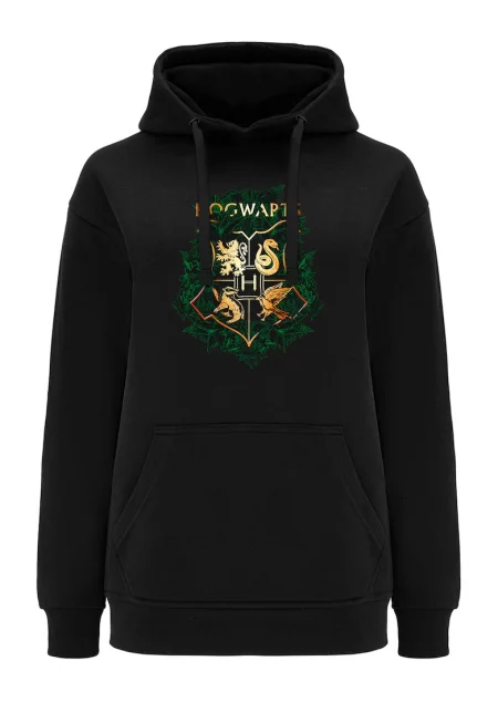 Дамска качулка  Hogwarts - Черен