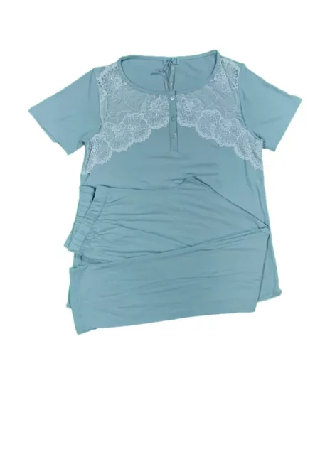 Дамска пижама с къс ръкав  8756