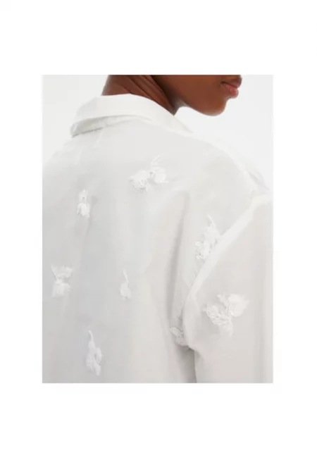 Дамска риза  252103225229 - Памук/Полиестер - Екрю