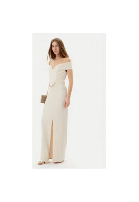 Дамска рокля  CFC0123610003 - Полиестер - Бежов