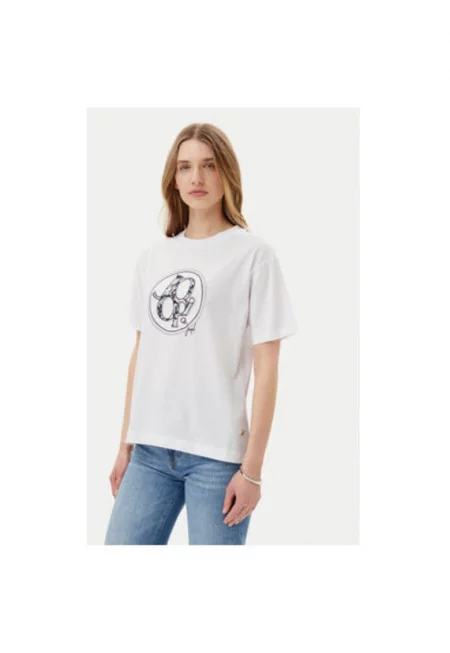 Дамска тениска  10012195 30046236 - Памук - Екрю - Екрю