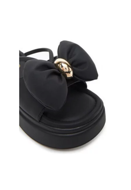 Дамски джапанки - RR2N4121 -  Екокожа - Черен