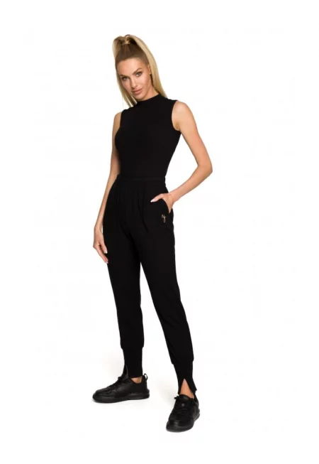 Дамски панталон -  Памук/Еластан - Черен''