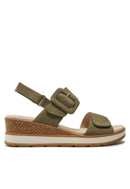 Дамски сандали -  30367964440 - Естествена кожа/Нубук - Каки