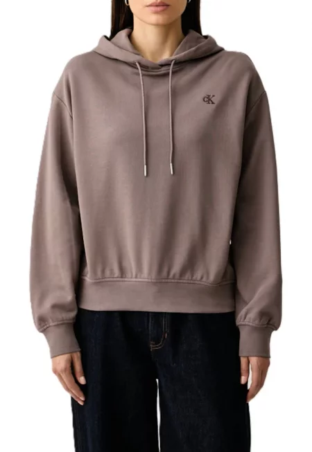 Дамски суитчър -  Ls Monogram Rlxd French Terry Po - Памук - Кафяв - Кафяв