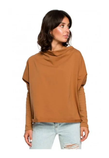 Дамско горнище - Памук/Еластан - Бежово - SM