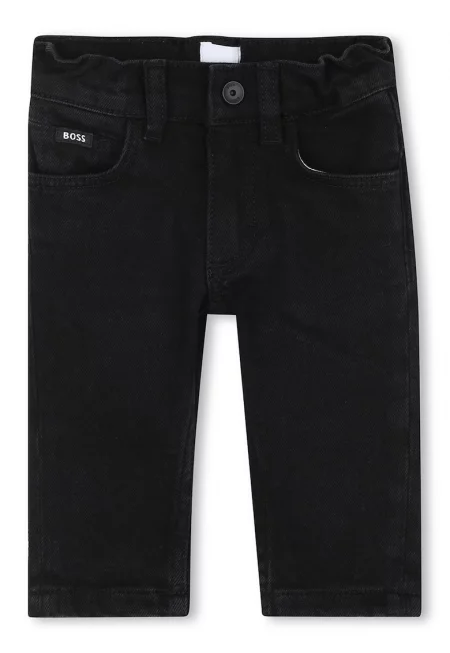 Дънки със средна талия - Черен