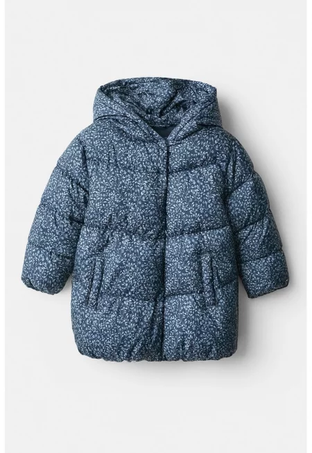 Флорално зимно яке с джобове