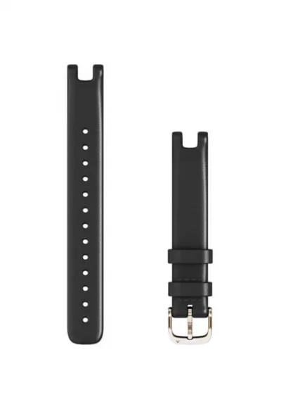 Каишка за часовник Smartwatch  Lily (14 mm) - Черна кожа - Златиста катарама