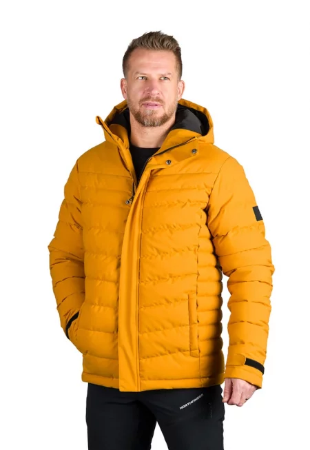 Капитонирано зимно яке Mircheс качулка - Оранжев