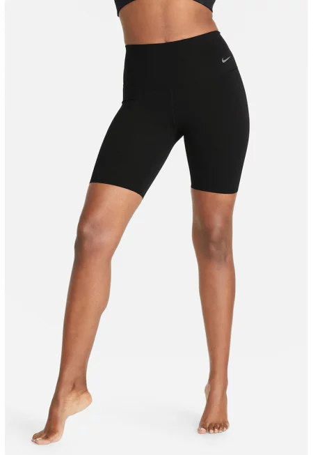 Къс фитнес клин Zenvy с висока талия - Черен