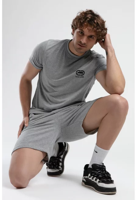 Къс панталон Malcolm с памук - Черен/Светло сив