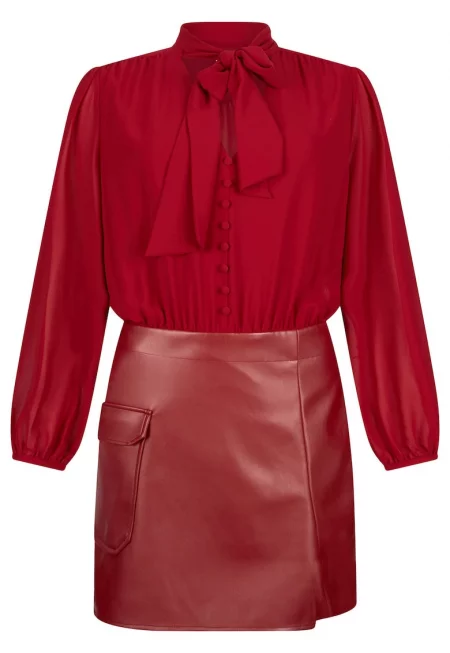 Къса рокля с панделка