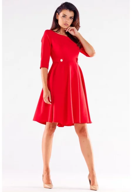 Къса рокля с три четвърти ръкав - Elegant A520