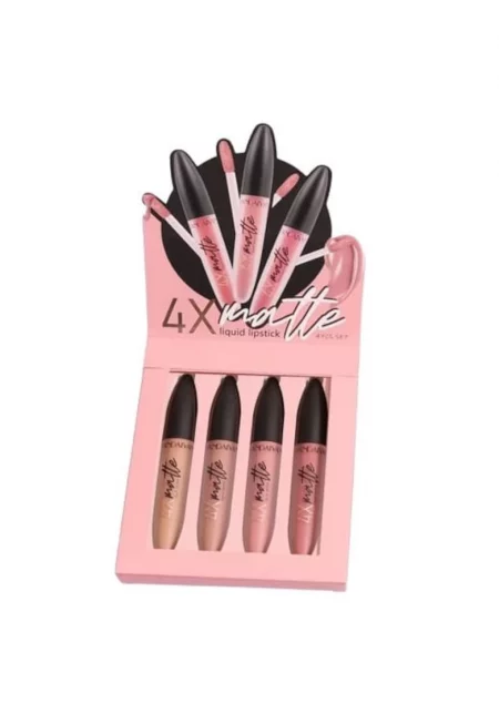 Комплект от 4 течни червила -  Мат - 4 х 2.5 мл - А