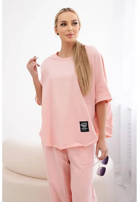 Комплект памучна тениска и панталони - Един размер