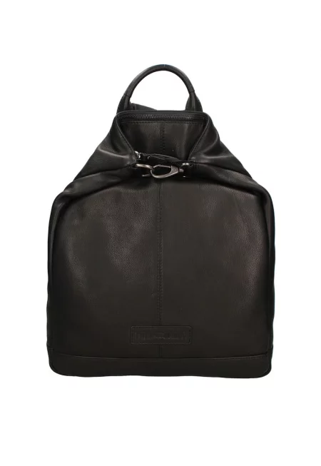 Конвертируема кожена раница - Черен