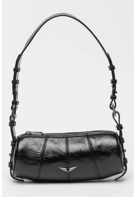 Кожена чанта Le Roudoudou тип Baguette - Черен