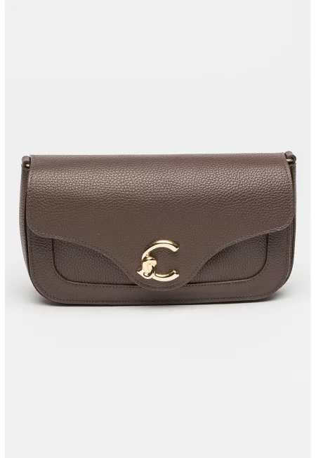 Кожена чанта през рамо C-Me с цветен блок