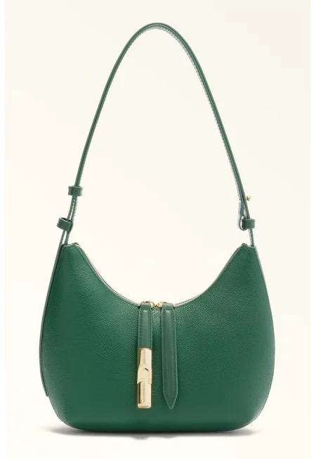 Кожена чанта за рамо Goccia - Зелен