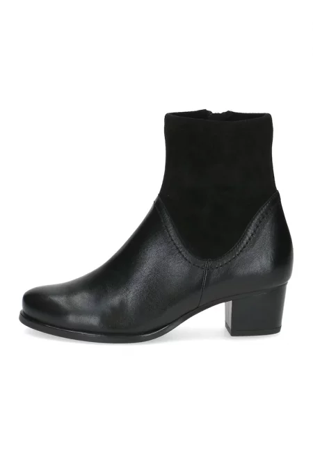 Кожени боти с масивен ток - Черен