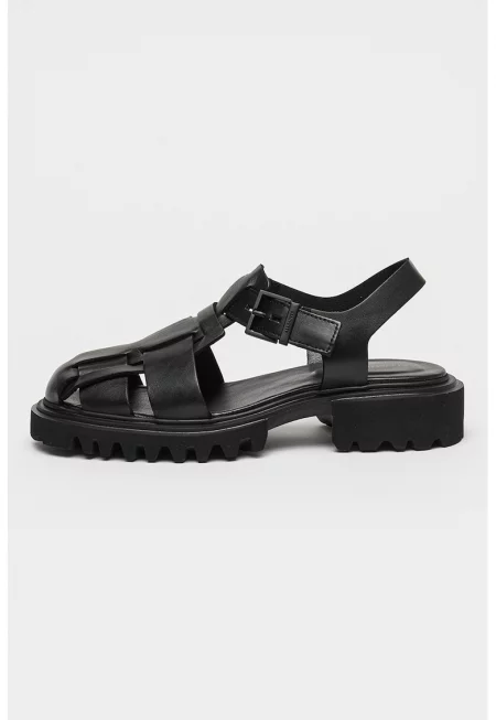 Кожени сандали Tess - Черен