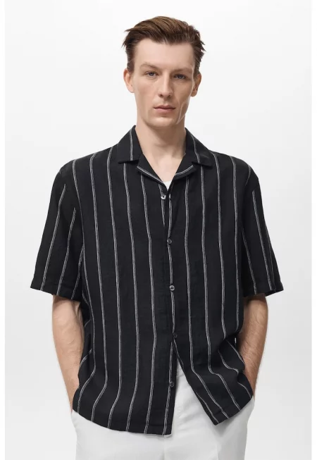 Ленена риза с райе