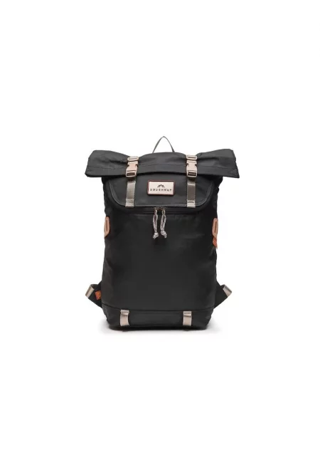 Мъжка раница - Donut - 489522 - Текстил - Черна - Черен/Кафяв