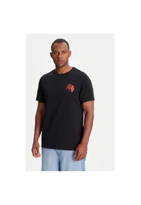 Мъжка тениска  10027726-A01 - памук - черна - Черен