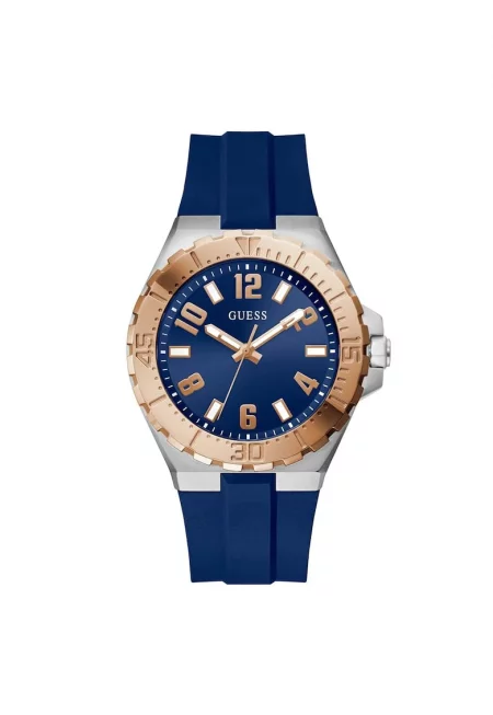 Мъжки часовник  GW0909G2 - златна каса - сива метализирана силиконова каишка - кварцов механизъм - 44мм