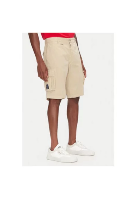Мъжки къси панталони  251BE066CT1122 - памук - бежов - Бежов