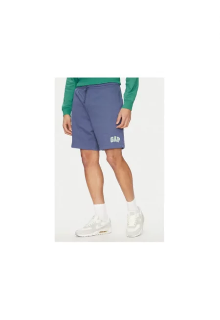 Мъжки къси панталони -  305288547 - Памук/Рециклиран полиестер - Син