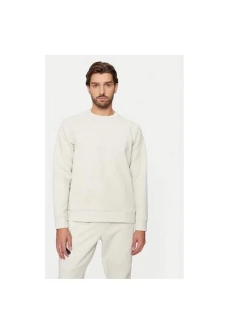 Мъжки суитшърт -  304112102 - Полиестер - Бежов