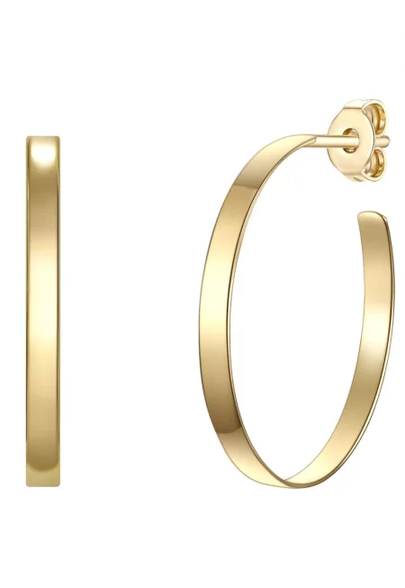 Обеци тип халки с 14К златно покритие - Златист