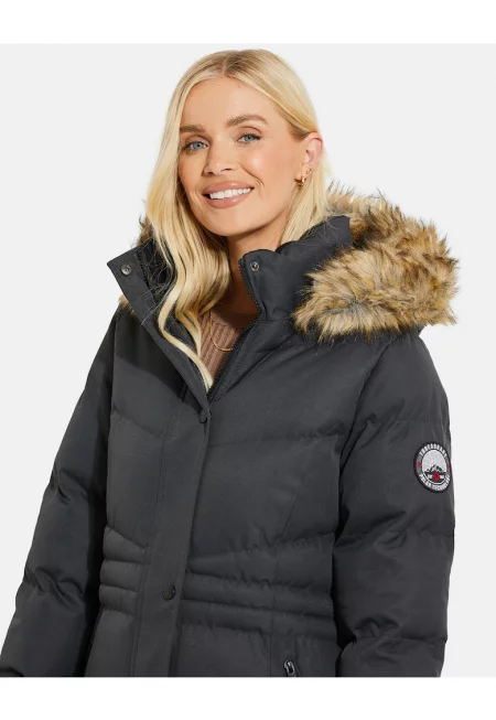 Подплатено зимно яке Arnie 5983 с еко пух и качулка