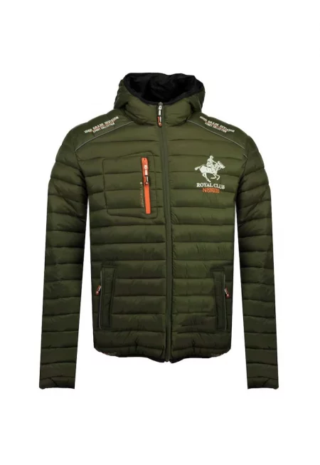 Подплатено зимно яке Brick с качулка - Бледозелен