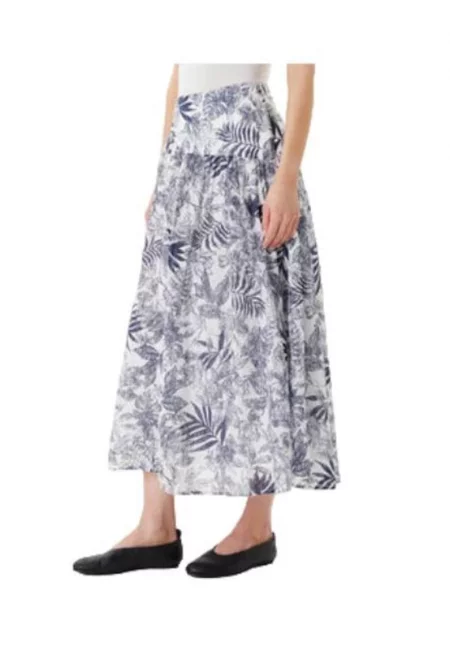 Пола -  памук - синьо/бяло - Бял/Син