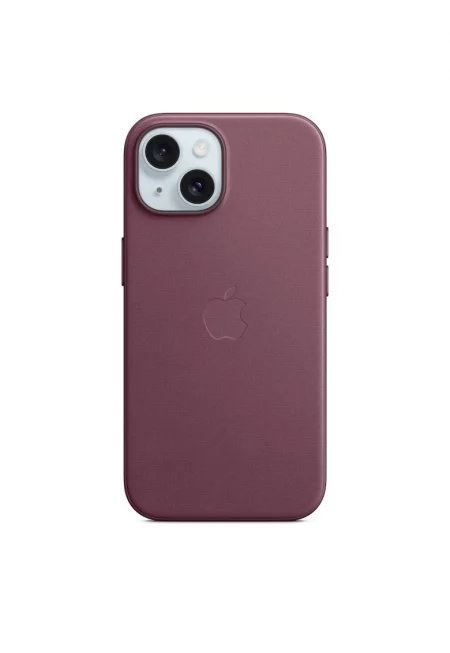 Предпазен калъф  FineWoven Case with MagSafe за iPhone 15 - Бордо