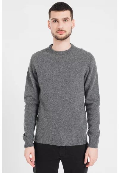 Пуловер Karl с вълна и овално деколте