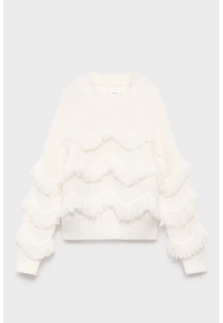 Пуловер с ресни