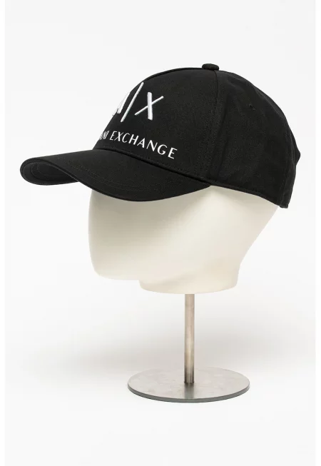 Регулируема шапка с бродирано лого - Бял/Черен