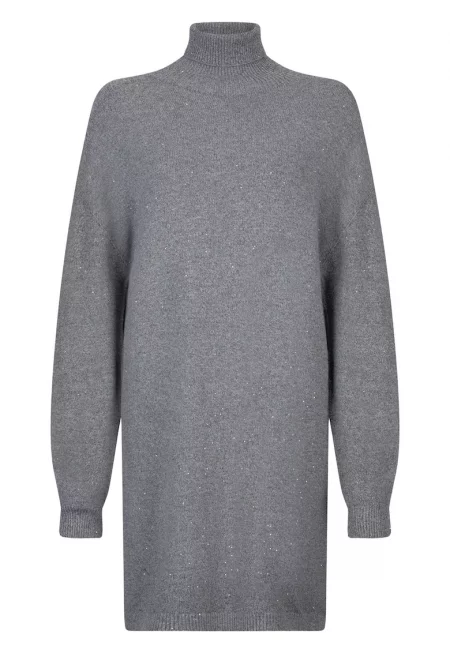 Рокля-поло с декоративни камъни