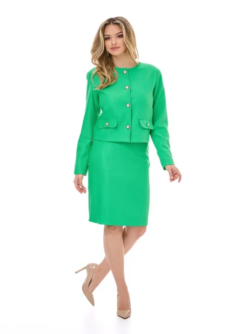 Сако Helen с копчета тип бижу - Светлозелен