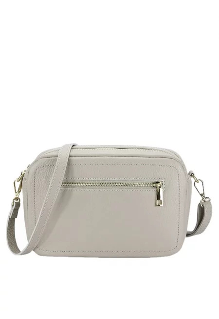 Сива чанта от естествена кожа 8915 124 16960