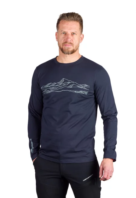 Слим блуза от органичен памук с фигурален принт